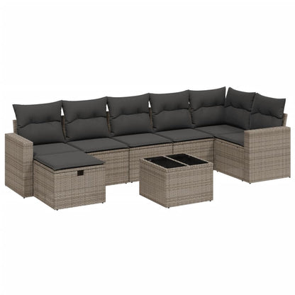 Sofasæt Til Haven 8 Dele Med Hynder Polyrattan - Billede 2