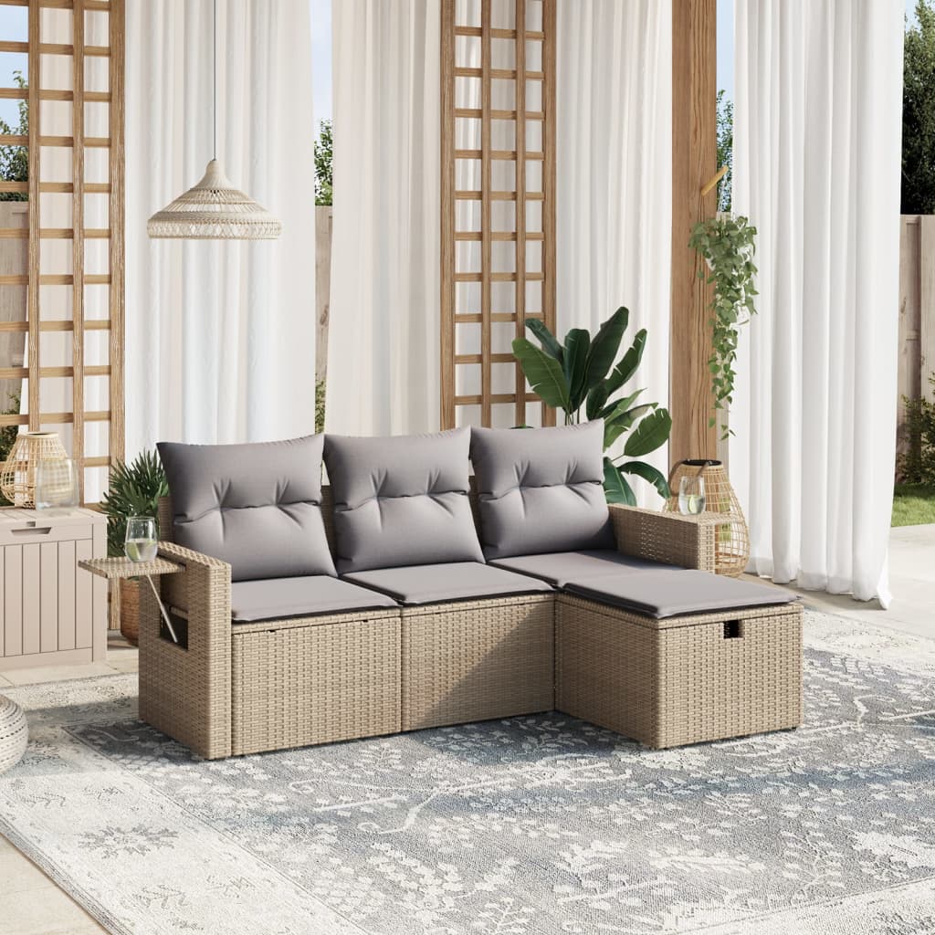 Sofasæt Til Haven 4 Dele Med Hynder Polyrattan - Variant 3263755