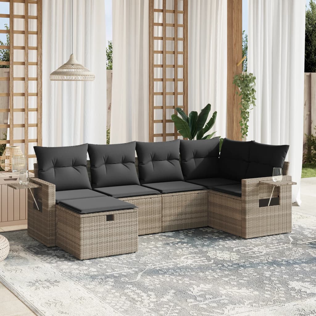 Sofasæt Til Haven 6 Dele Med Hynder Polyrattan - Variant 3263798