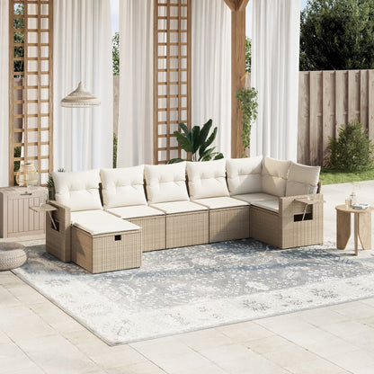 Sofasæt Til Haven 7 Dele Med Hynder Polyrattan - Variant 3263814