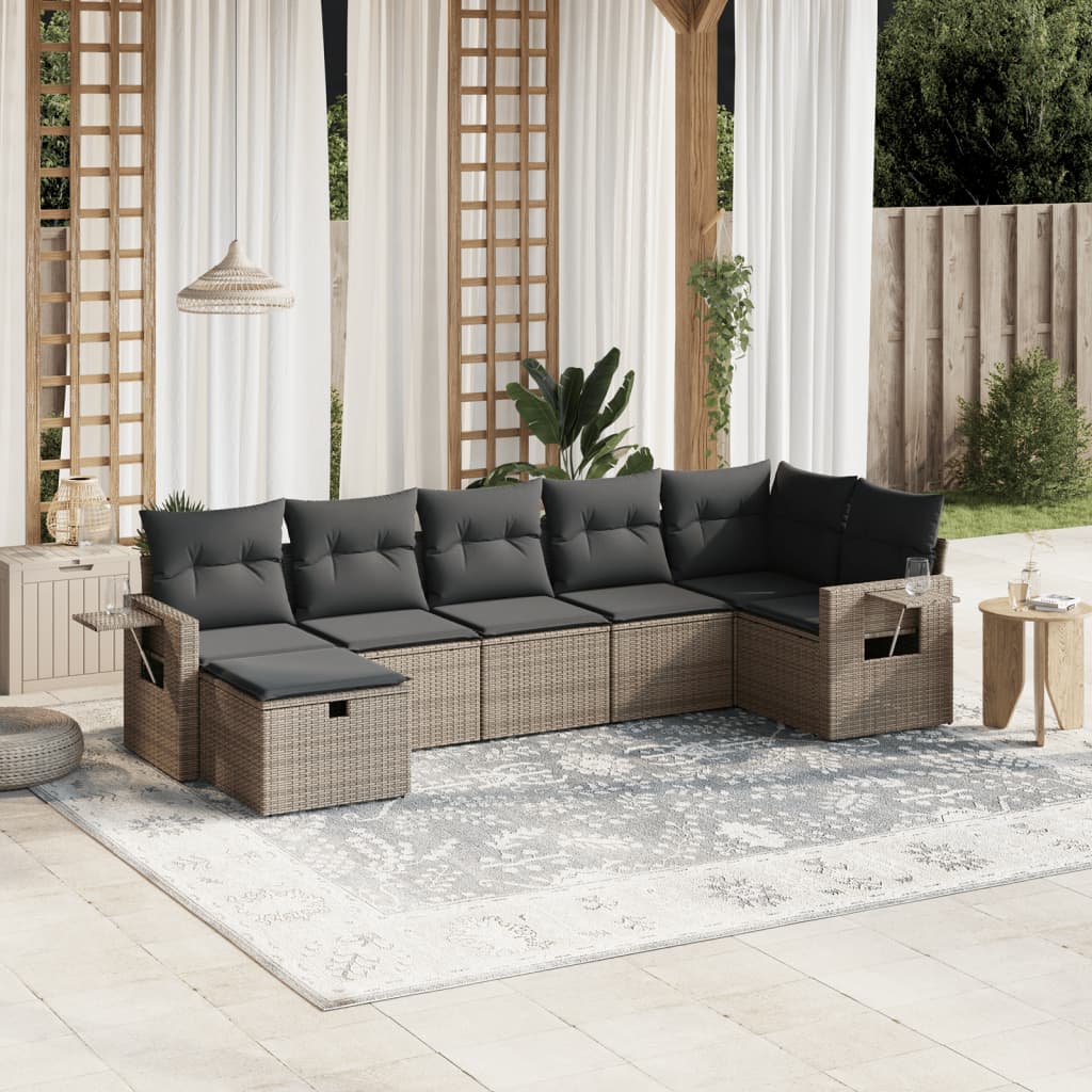 Sofasæt Til Haven 7 Dele Med Hynder Polyrattan - Variant 3263816