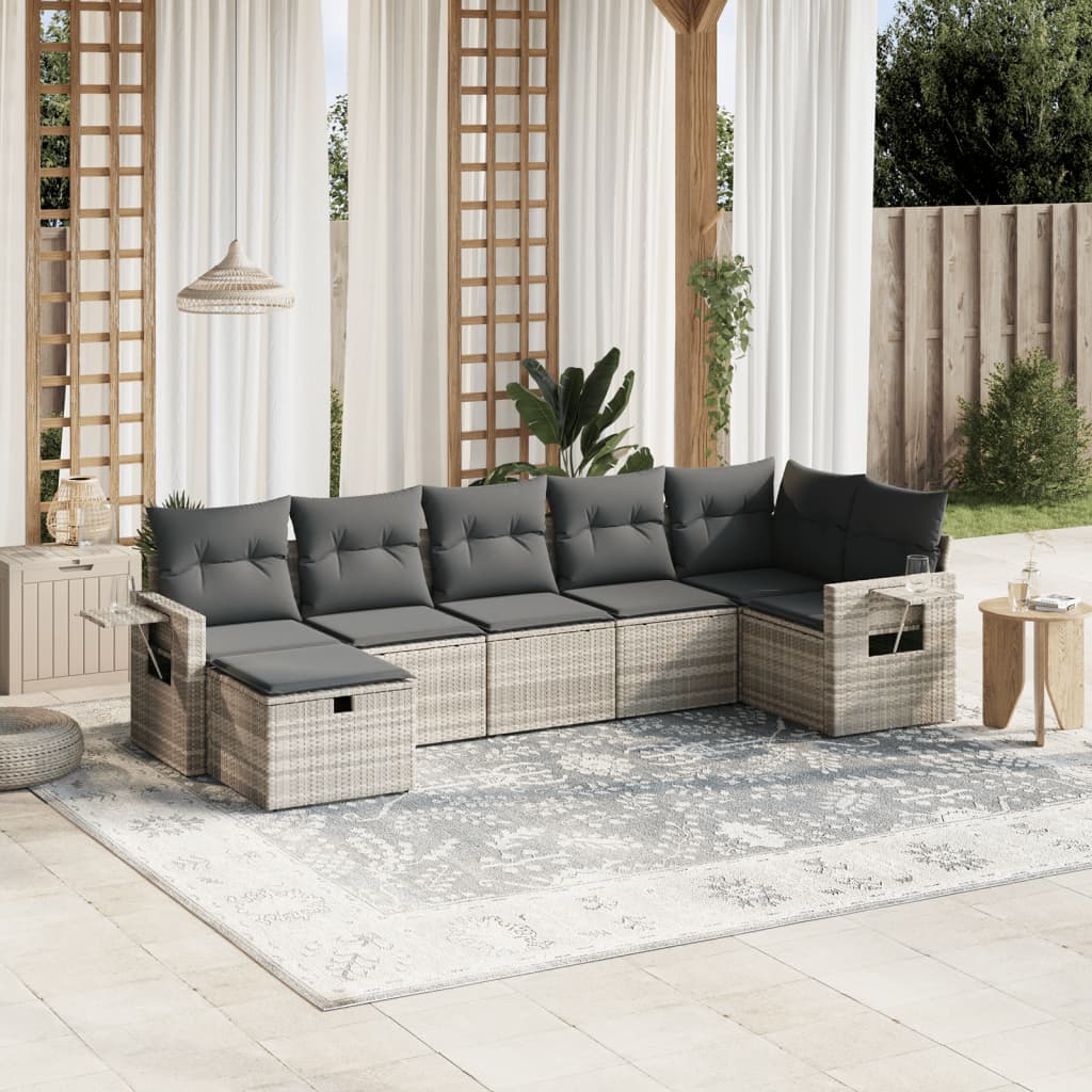 Sofasæt Til Haven 7 Dele Med Hynder Polyrattan - Variant 3263818