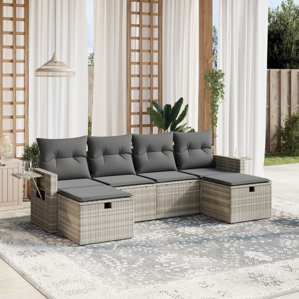 Sofasæt Til Haven 6 Dele Med Hynder Polyrattan - Variant 3263858