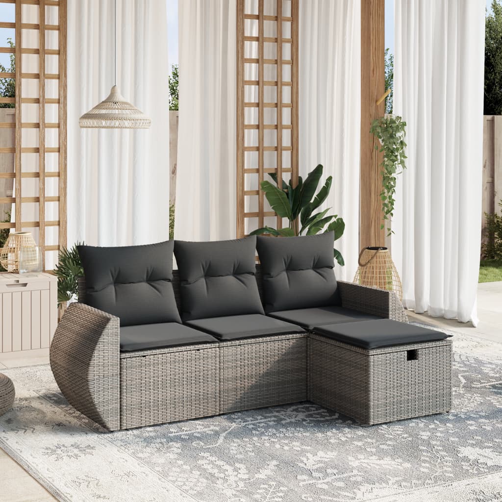 Sofasæt Til Haven 4 Dele Med Hynder Polyrattan - Variant 3264066