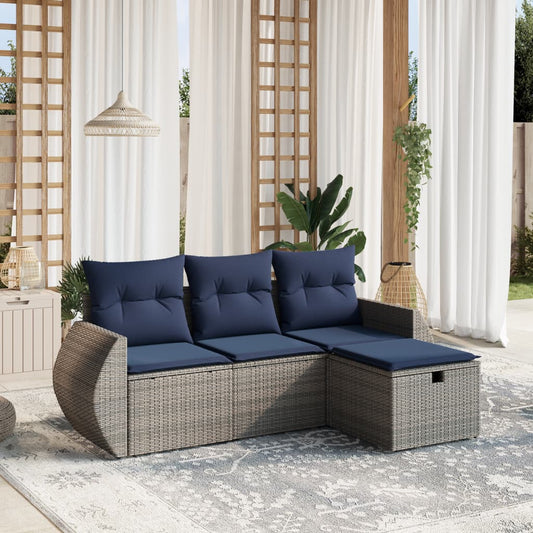 Sofasæt til Haven 4 Dele med Hynder Polyrattan - hovedbillede