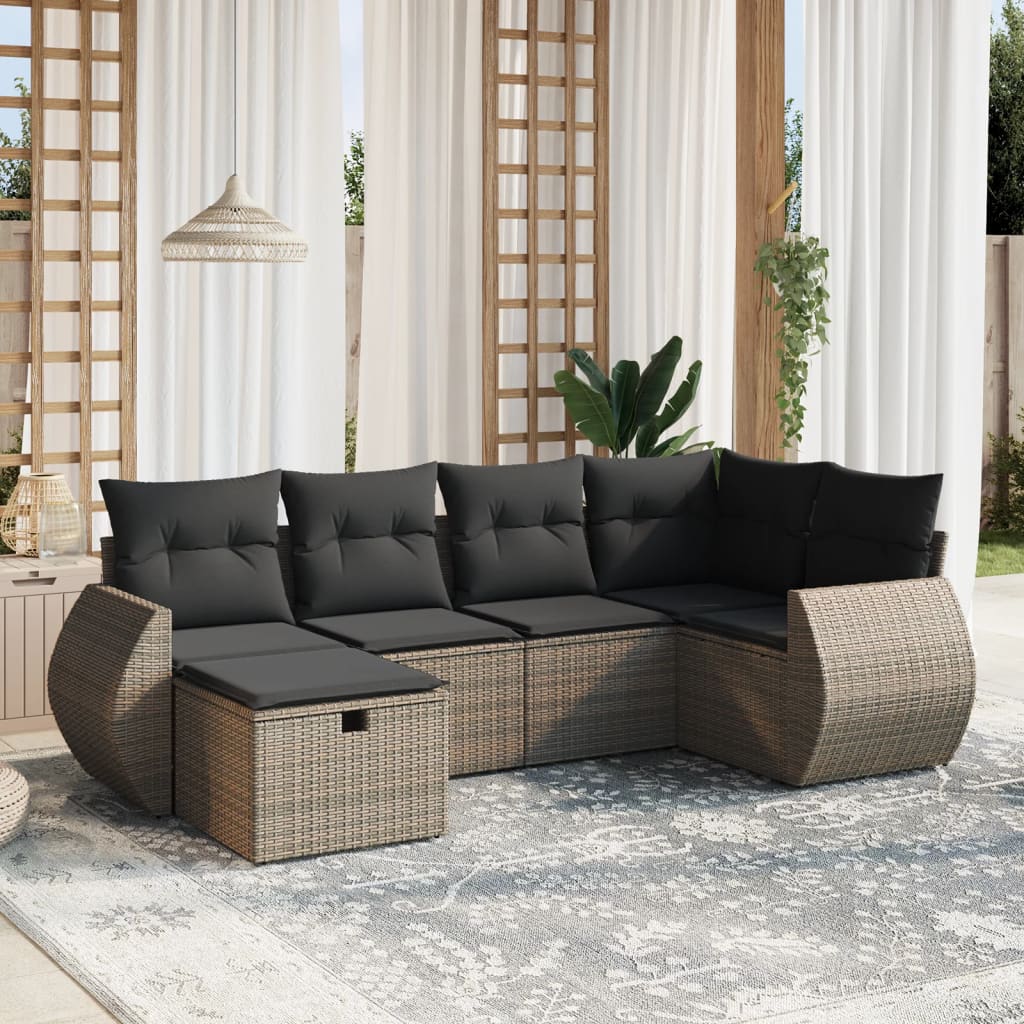 Sofasæt Til Haven 6 Dele Med Hynder Polyrattan - Variant 3264106