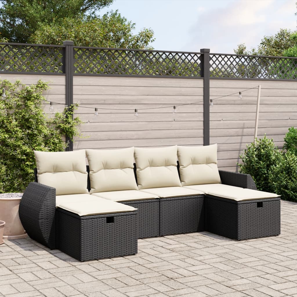 Sofasæt Til Haven 6 Dele Med Hynder Polyrattan - Variant 3264162