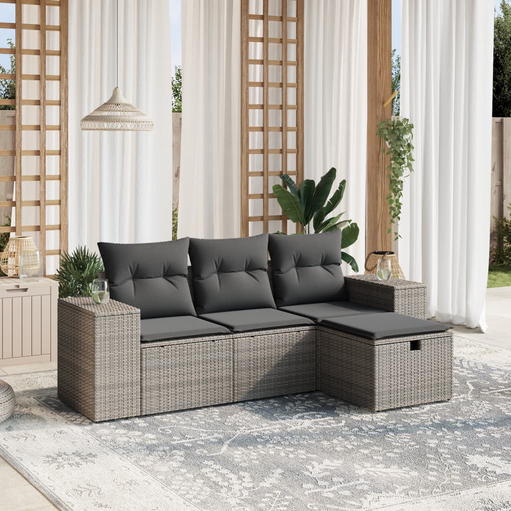 Sofasæt Til Haven 4 Dele Med Hynder Polyrattan - Variant 3264376