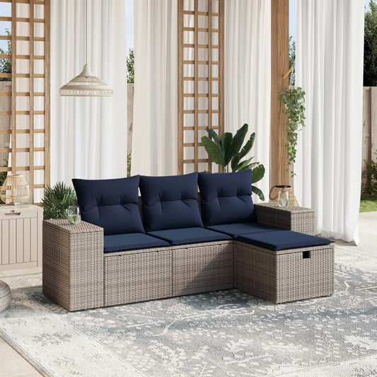 Sofasæt til Haven 4 Dele med Hynder Polyrattan - hovedbillede