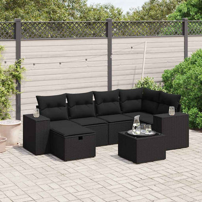 Sofasæt Til Haven 7 Dele Med Hynder Polyrattan - Hovedbillede