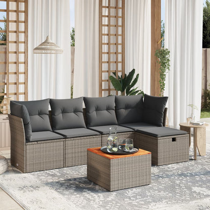 Sofasæt Til Haven 6 Dele Med Hynder Polyrattan - Variant 3264714