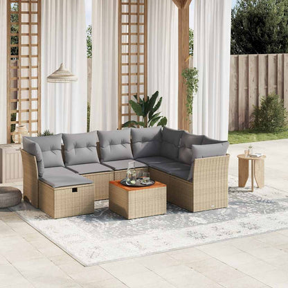 Havesofasæt 8 Dele Med Hynder Polyrattan - Variant 3264741