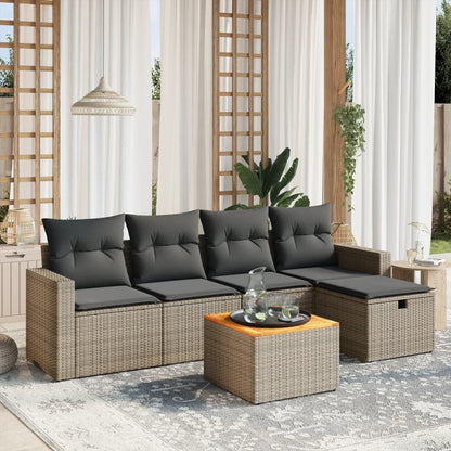 Sofasæt Til Haven 6 Dele Med Hynder Polyrattan - Variant 3264833