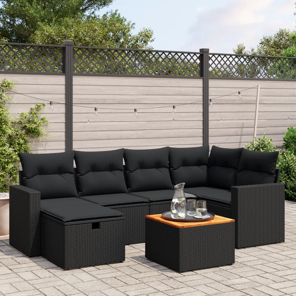 Sofasæt Til Haven 7 Dele Med Hynder Polyrattan - Variant 3264835
