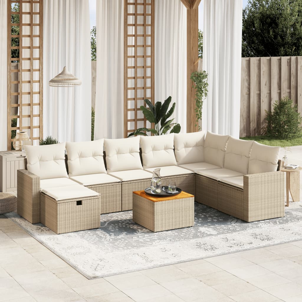 Sofasæt Til Haven 9 Dele Med Hynder Polyrattan - Variant 3264873