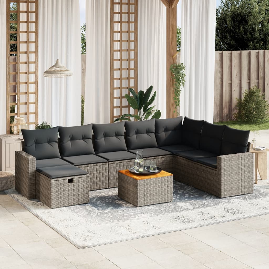 Sofasæt Til Haven 9 Dele Med Hynder Polyrattan - Variant 3264875