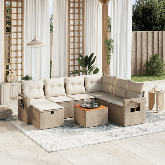 Sofasæt Til Haven 8 Dele Med Hynder Polyrattan - Hovedbillede