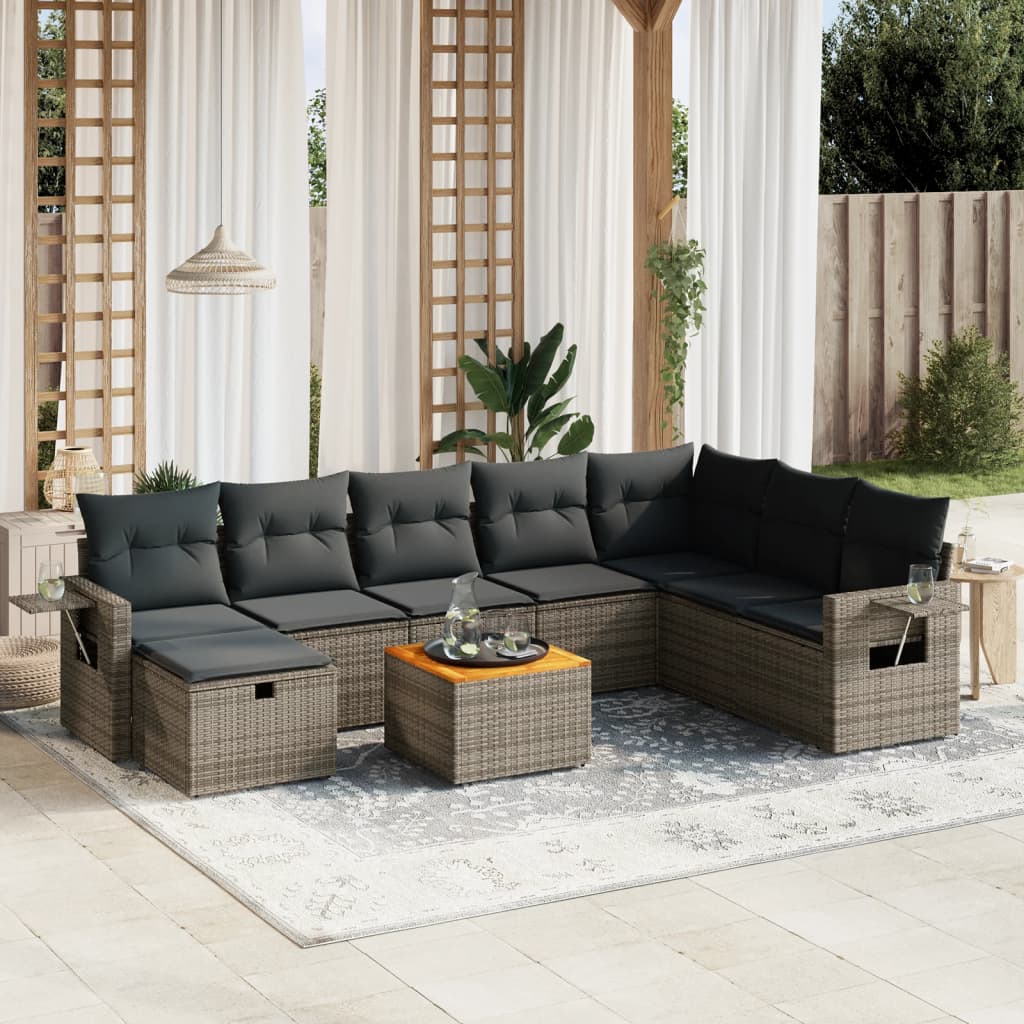 Sofasæt Til Haven 9 Dele Med Hynder Polyrattan - Variant 3264987