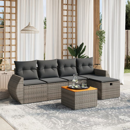Sofasæt Til Haven 6 Dele Med Hynder Polyrattan - Variant 3265057