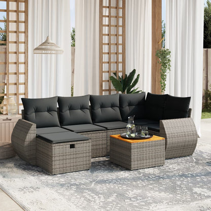 Sofasæt Til Haven 7 Dele Med Hynder Polyrattan - Variant 3265064