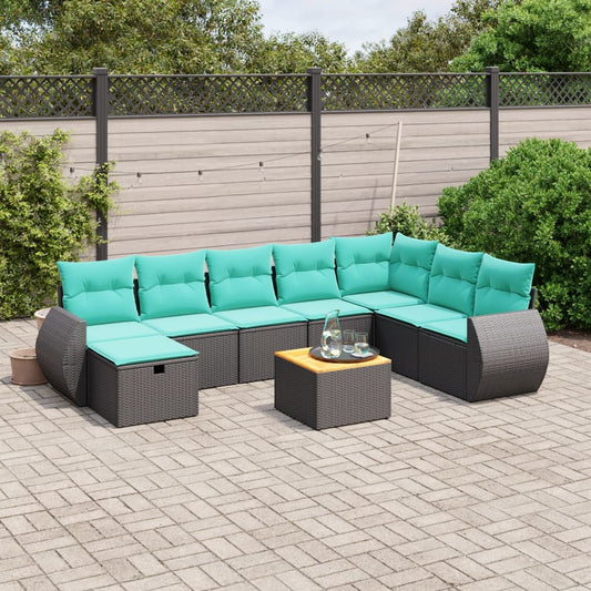 Sofasæt til Haven 9 Dele med Hynder Polyrattan - hovedbillede