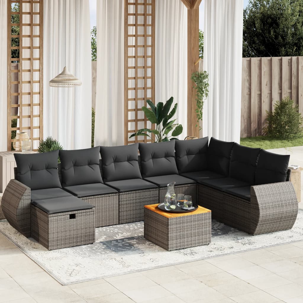 Sofasæt Til Haven 9 Dele Med Hynder Polyrattan - Variant 3265099