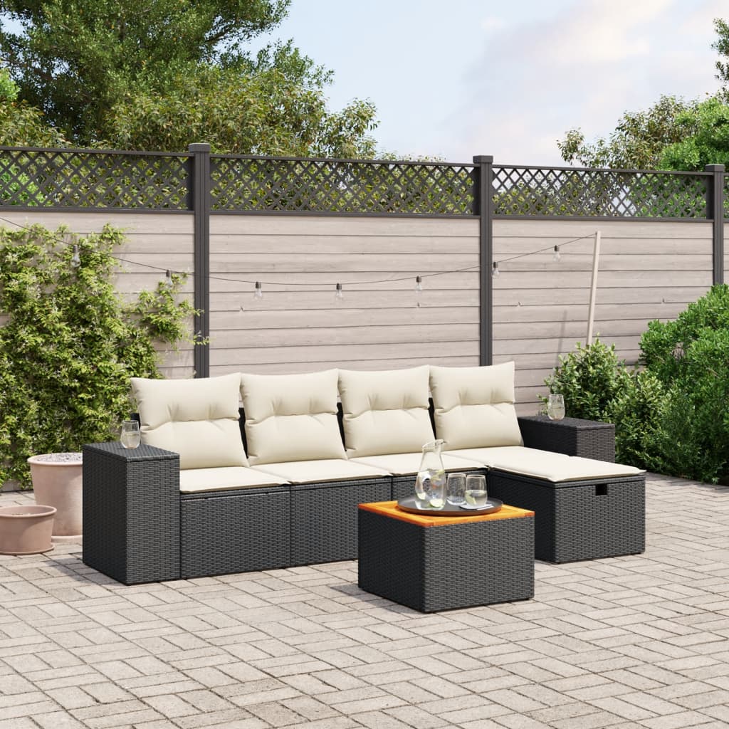 Sofasæt Til Haven 6 Dele Med Hynder Polyrattan - Variant 3265165