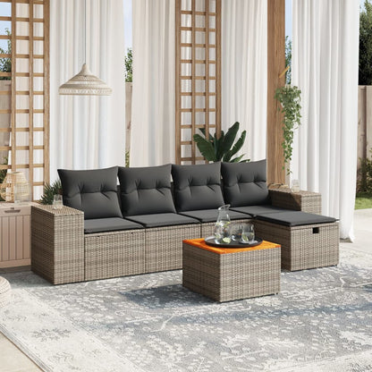 Sofasæt Til Haven 6 Dele Med Hynder Polyrattan - Variant 3265169