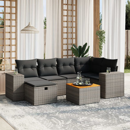 Sofasæt Til Haven 7 Dele Med Hynder Polyrattan - Variant 3265176