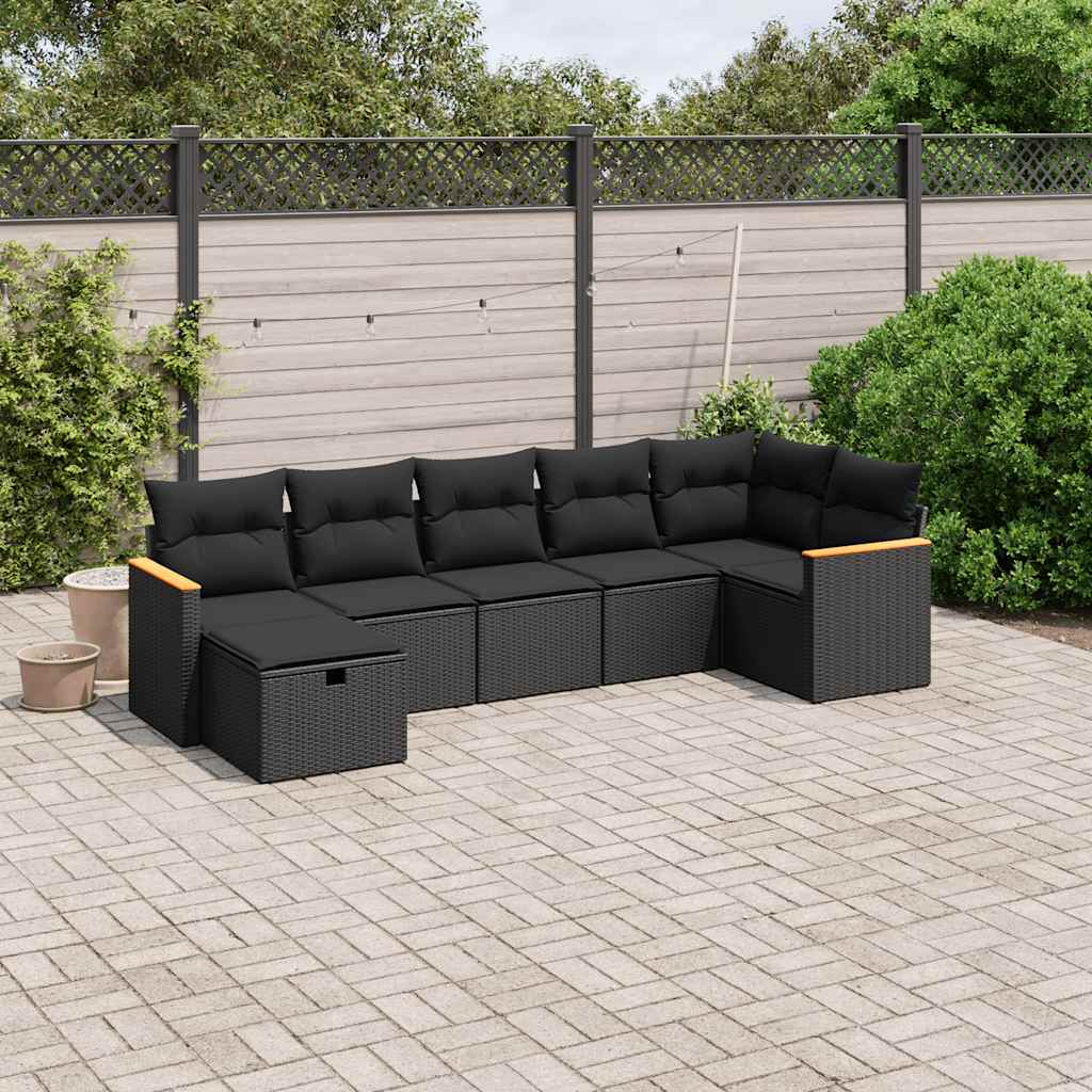 Sofasæt Til Haven 7 Dele Med Hynder Polyrattan - Variant 3265311