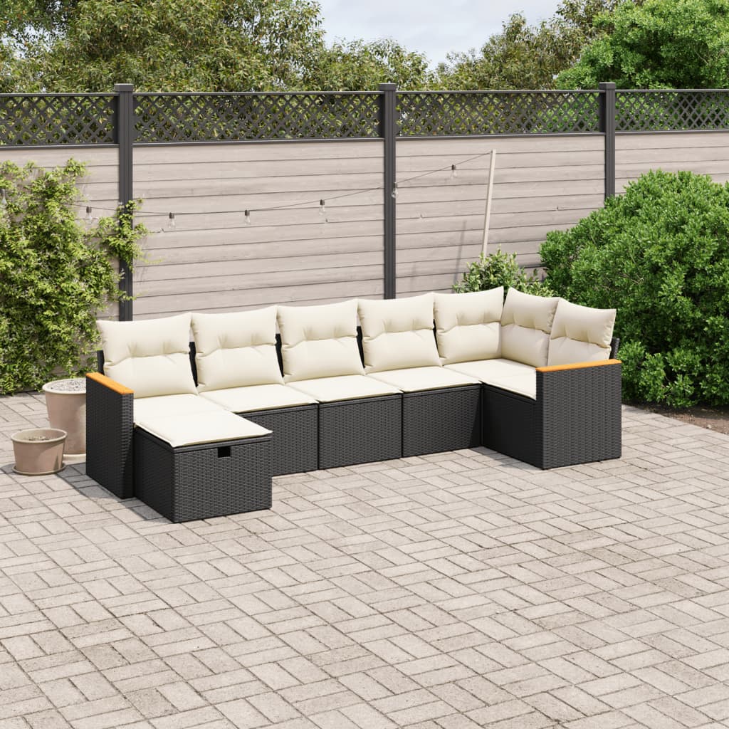 Sofasæt Til Haven 7 Dele Med Hynder Polyrattan - Variant 3265312