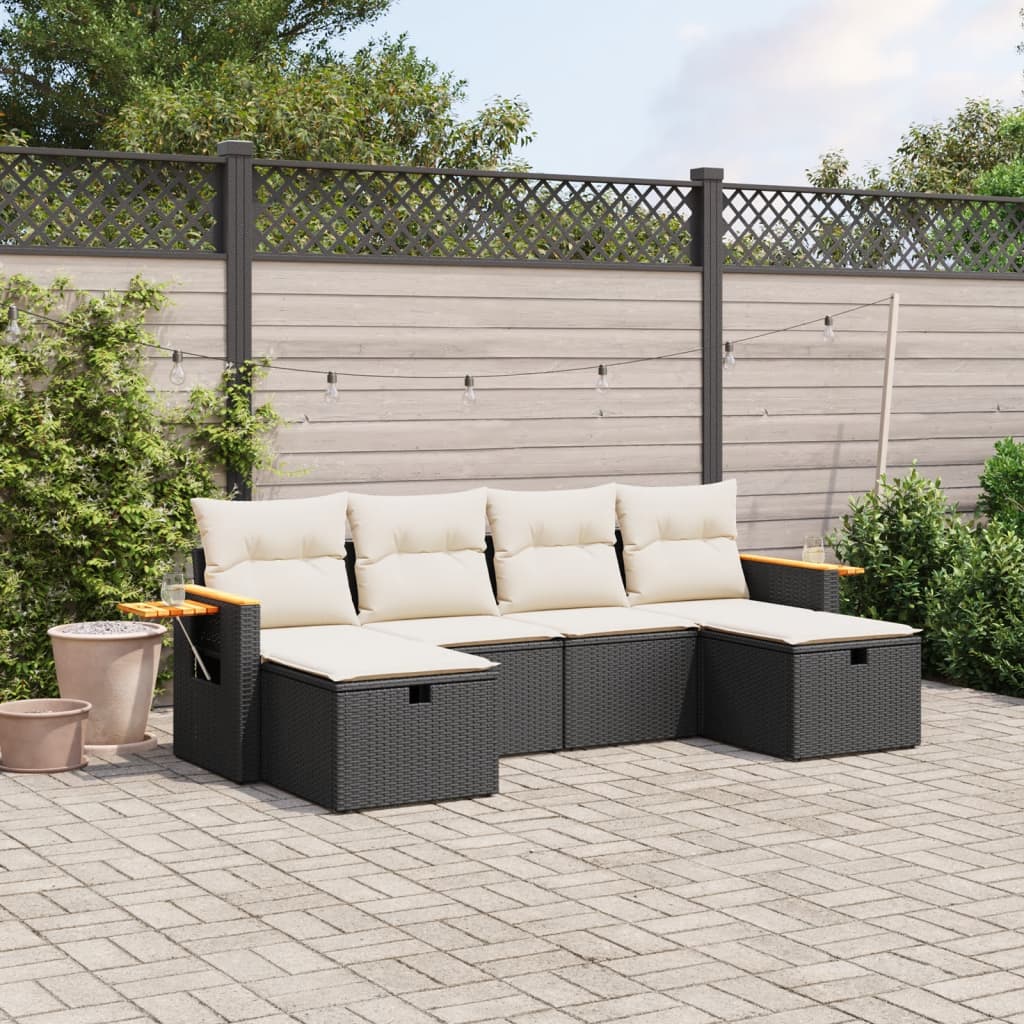 Sofasæt Til Haven 6 Dele Med Hynder Polyrattan - Variant 3265557