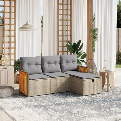 Sofasæt Til Haven 4 Dele Med Hynder Polyrattan - Variant 3265707