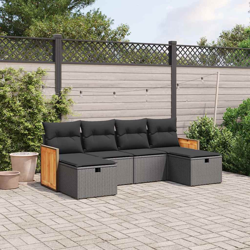 Sofasæt Til Haven 6 Dele Med Hynder Polyrattan - Variant 3265773