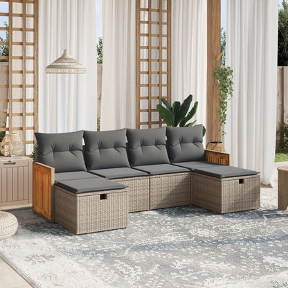 Sofasæt Til Haven 6 Dele Med Hynder Polyrattan - Variant 3265778