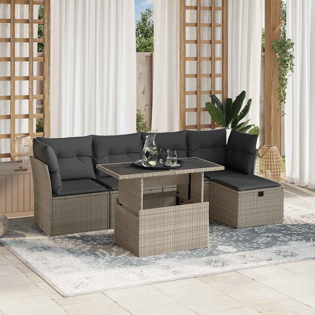Sofasæt Til Haven 6 Dele Med Hynder Polyrattan - Variant 3274642