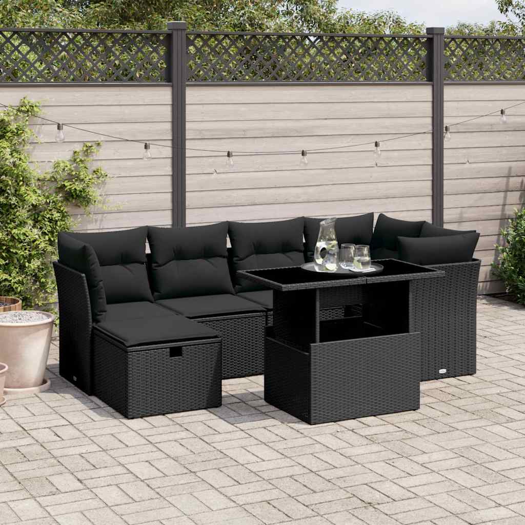 Sofasæt Til Haven 7 Dele Med Hynder Polyrattan - Variant 3274655