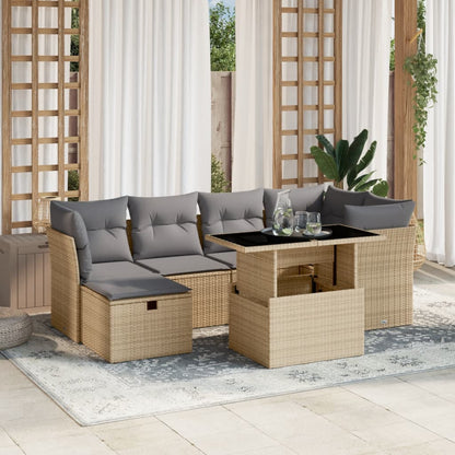 Sofasæt Til Haven 7 Dele Med Hynder Polyrattan - Variant 3274659
