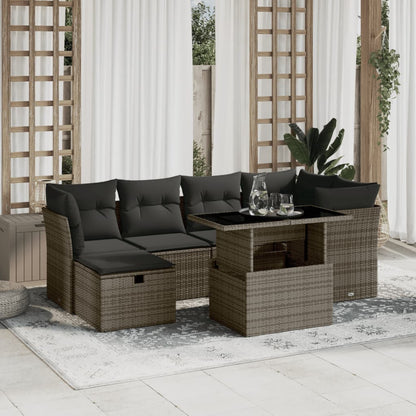 Sofasæt Til Haven 7 Dele Med Hynder Polyrattan - Variant 3274660