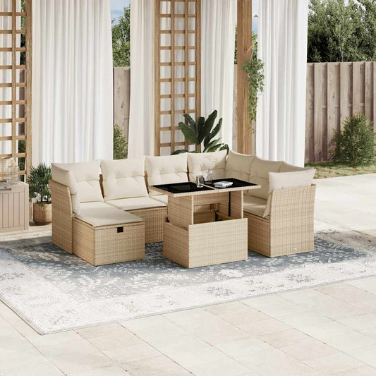 Sofasæt Til Haven 8 Dele Med Hynder Polyrattan - Hovedbillede
