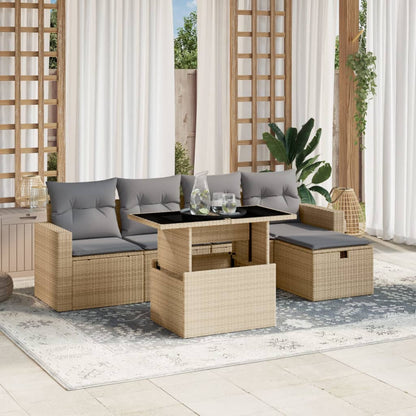Sofasæt Til Haven 6 Dele Med Hynder Polyrattan - Variant 3274809