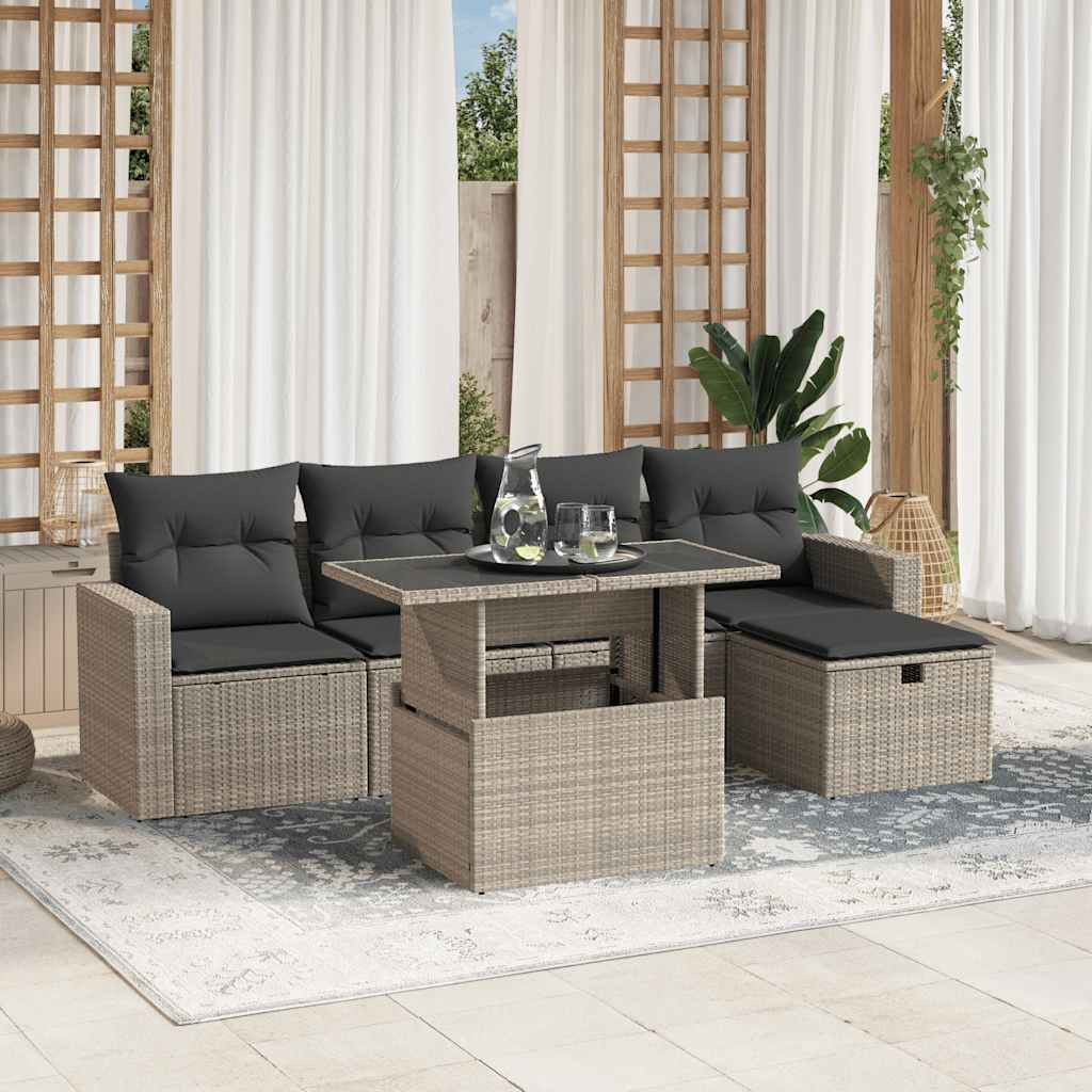 Sofasæt Til Haven 6 Dele Med Hynder Polyrattan - Variant 3274812