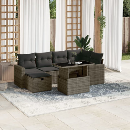 Sofasæt Til Haven 7 Dele Med Hynder Polyrattan - Variant 3274820