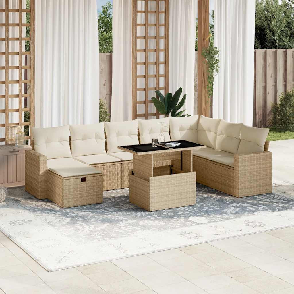 Sofasæt Til Haven 9 Dele Med Hynder Polyrattan - Variant 3274868