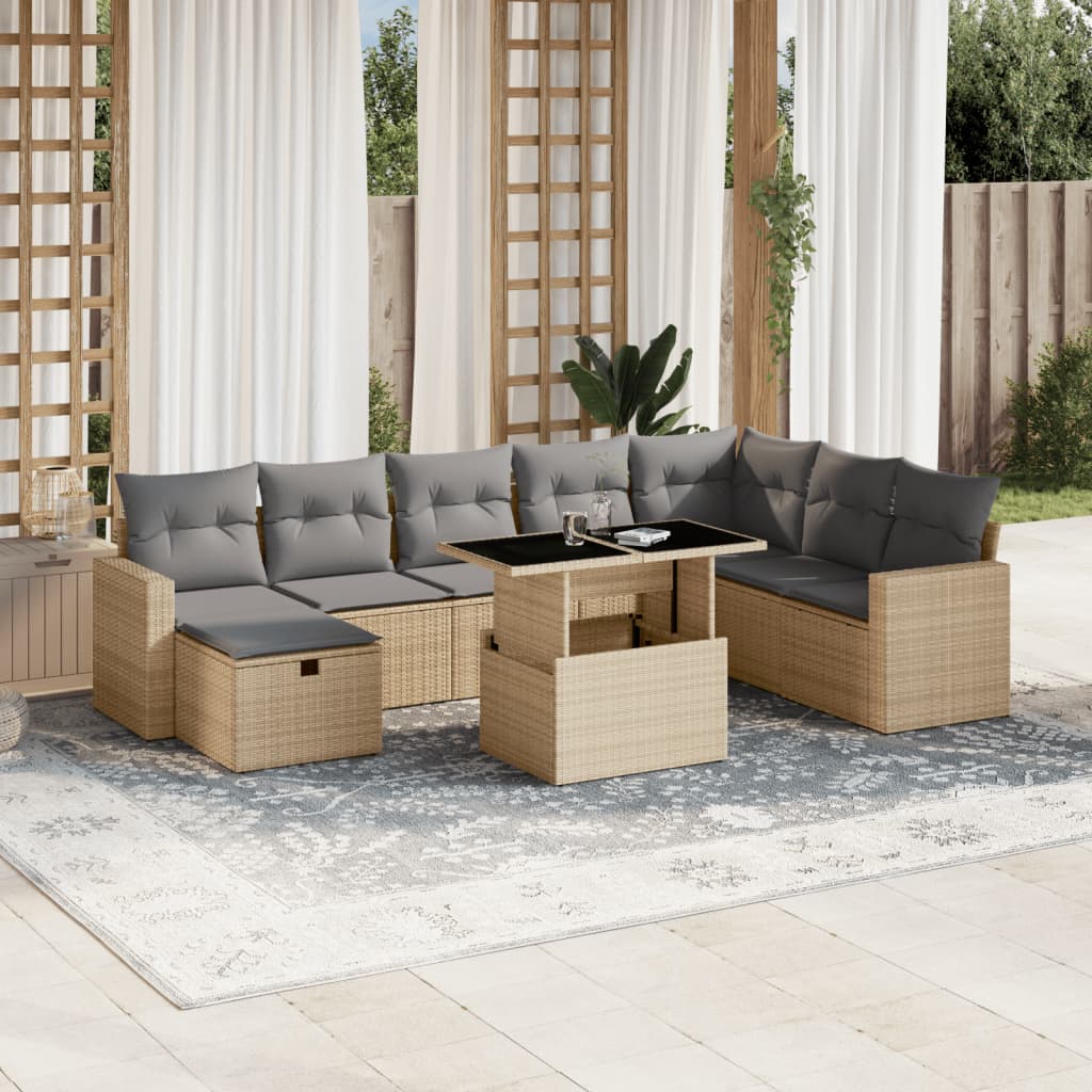 Sofasæt Til Haven 9 Dele Med Hynder Polyrattan - Variant 3274869