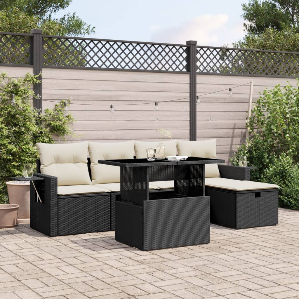 Sofasæt Til Haven 6 Dele Med Hynder Polyrattan - Variant 3274966