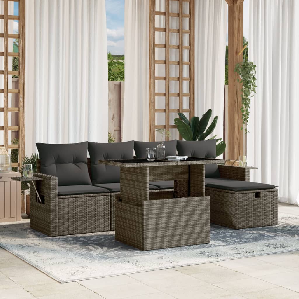 Sofasæt Til Haven 6 Dele Med Hynder Polyrattan - Variant 3274970