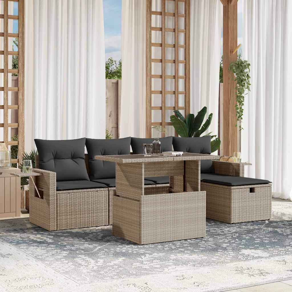 Sofasæt Til Haven 6 Dele Med Hynder Polyrattan - Variant 3274972