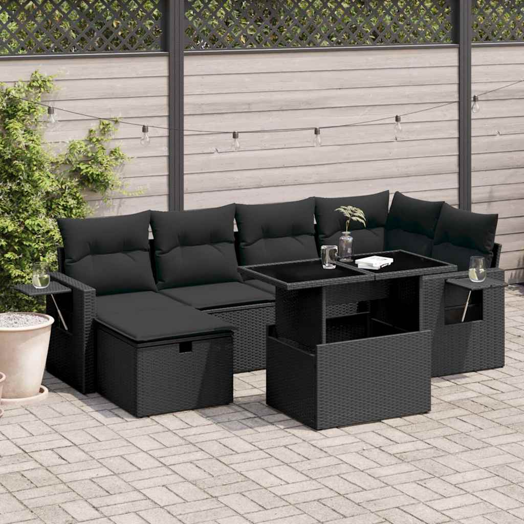 Sofasæt Til Haven 7 Dele Med Hynder Polyrattan - Variant 3274975