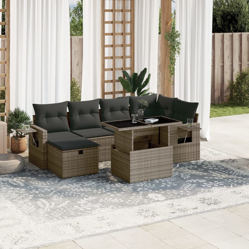 Sofasæt Til Haven 7 Dele Med Hynder Polyrattan - Variant 3274980